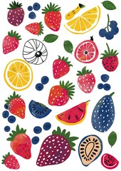  Fruit splash: Vibrant watercolor fruits collection