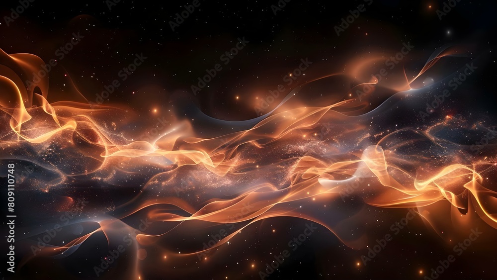 Wall mural neural technology backdrop with colorful nebula in the background. concept technology, neural, backd