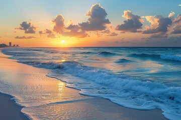 Sunset serenity: Breathtaking beach sunset