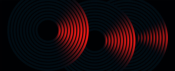 3D dark blue abstract background with red light effect. Modern rounded diagonal lines. Trendy geometric elements. Minimalist design. Futuristic technology concept. Vector