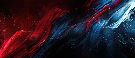 Obraz premium Minimalist abstract design with blue, red, and black elements