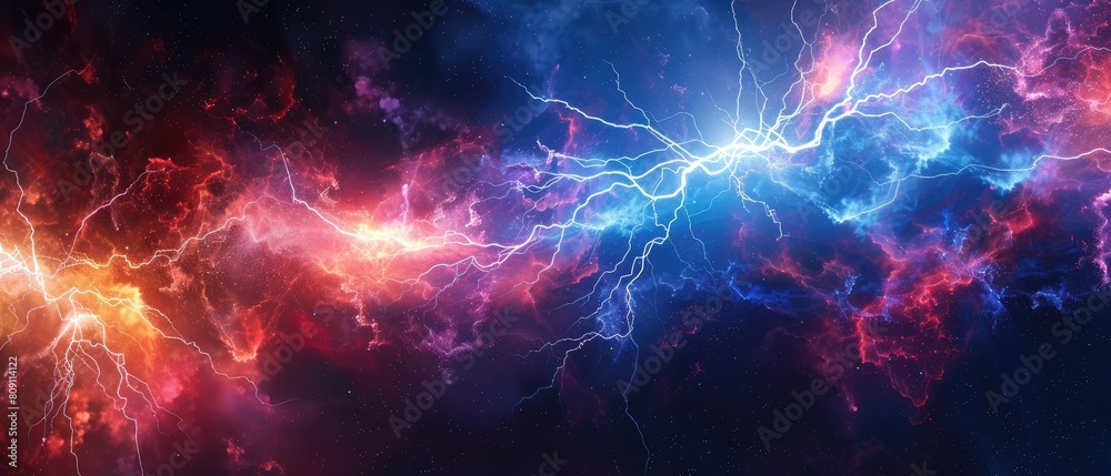 Wall mural intangible lightning jolt background design poster.
