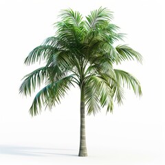 Obraz premium Photo-realistic 3D render of a Royal Palm tree isolated on a white background for architectural use