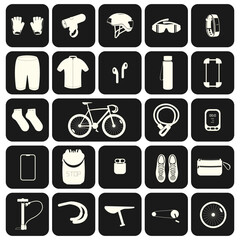 Bicycle icons. Graphic information icons. Infographics.