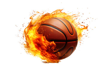Fototapeta premium Basketball on fire. Hot basketball. Fireball.