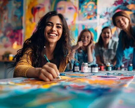 Creative Expression Through Art Therapy A Vibrant Group Session Exploring Emotions and Unleashing Potential