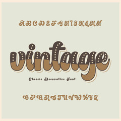 Vintage template style premium Editable typography, vector illustration.