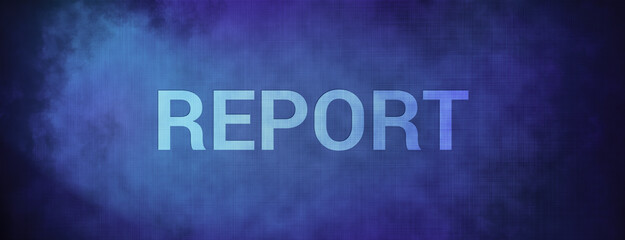 Report isolated on fabric blue banner background abstract