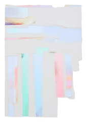 PNG  Holographic paper collage element abstract white art