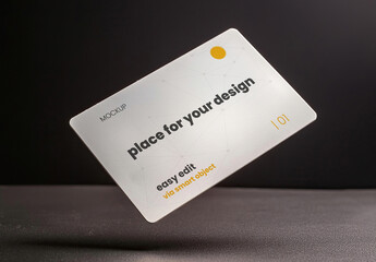 Credit card on dark background elegant mockup 04 Generative Ai