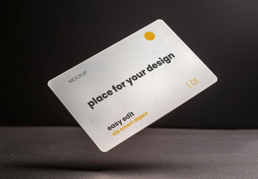 Credit card on dark background elegant mockup 04 Generative Ai