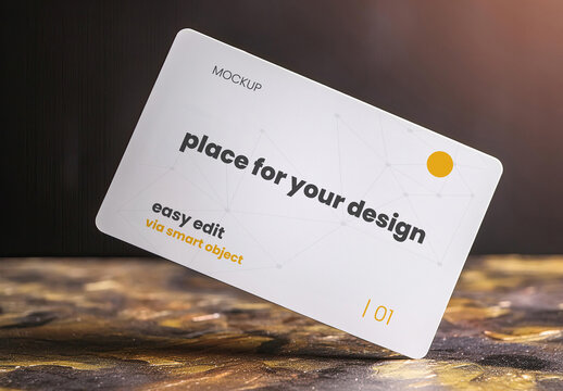 Credit card on dark background elegant mockup 06 Generative Ai