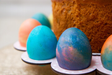 space painted easter eggs, colorful eggs