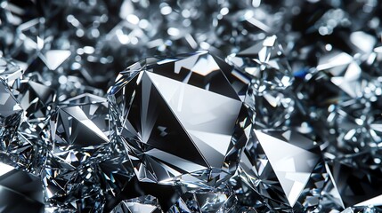 Glimmering abstract background of gem shards with sparkling fragments