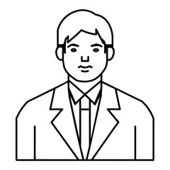 Vector Black and White User Avatar on White Background for Profile or Account, Representing Personal Identification and User Accounts