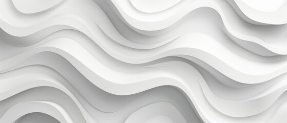 Fototapeta premium White geometric wallpaper with a minimal abstract wave backdrop.
