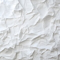 Obraz premium White crumpled paper background. Crumpled paper texture. Generative AI.
