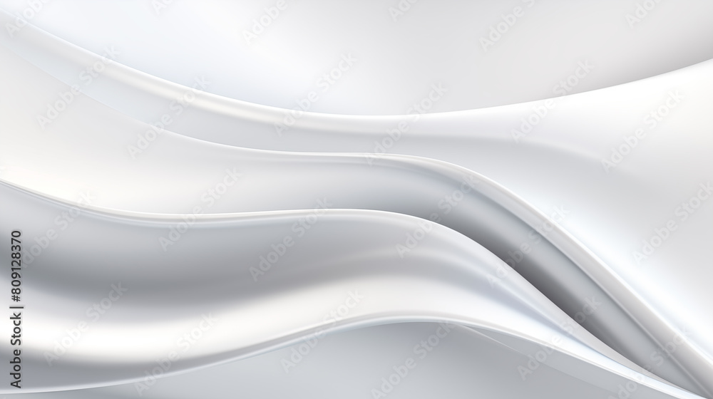 Fototapete Abstract soft shiny white gray wavy line background graphic design. Elegant white gray modern architecture art. Blurred backdrop effect back