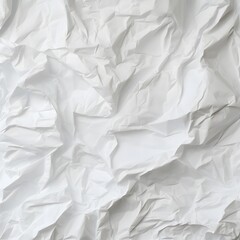 Obraz premium White crumpled paper background. Crumpled paper texture. Generative AI.