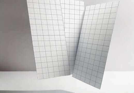 Flyers Floating cover mockup Generative Ai