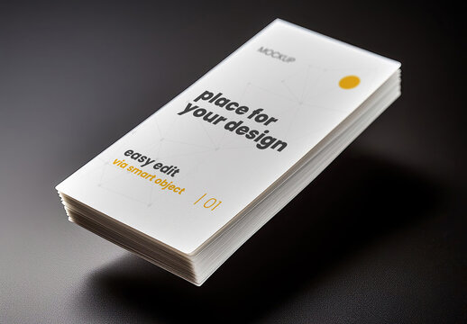 Identity card floating in dark background mockup 02 Generative Ai