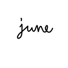 Hand Drawn Lettering June