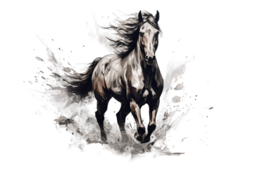 silhouette of a horse