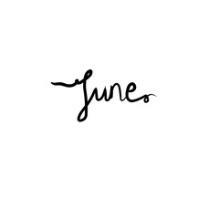 Hand Drawn Lettering June