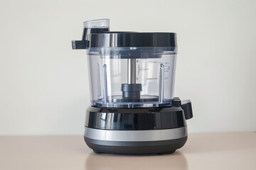 A black and silver food processor with a powerful motor, tackling tough ingredients.
