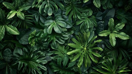 A green leaves texture background.