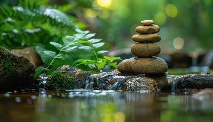 Rocks Piled on River