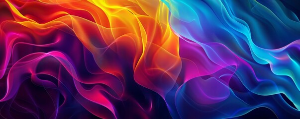 Fototapeta premium Vibrant and colorful abstract fluid art background