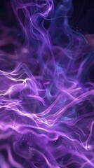 Fototapeta premium Abstract purple smoke waves with shining particles