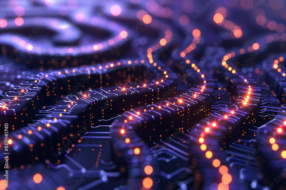 Poster a computer generated image of a circuit board