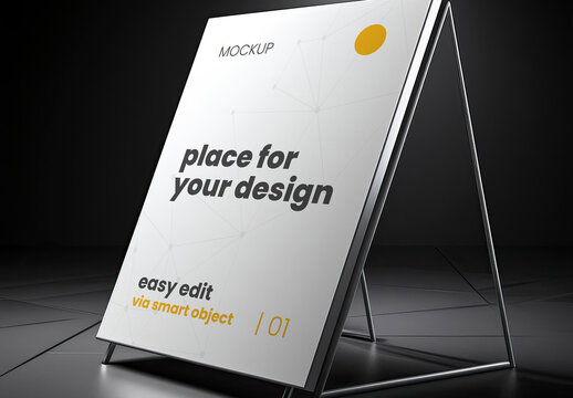 Vertical billboard poster Mockup 02 Generative Ai