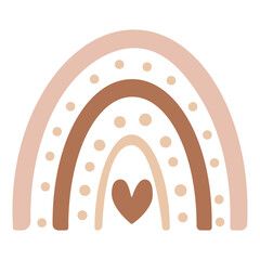 Shape e adesivo em forma de arco-íris. Colorido, decoração, detalhe. Cartaz, banner, carta, flyer, logotipo. Páscoa e Dia dos namorados. Emblema, fundo branco. Desenho colorido.