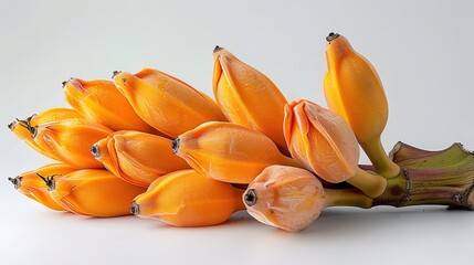 This image shows a bunch of orange bananas - Powered by Adobe