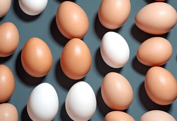 Eggs on a grey background.