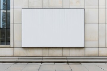 Empty canvas whiteboard for creative ideas, isolated on wall