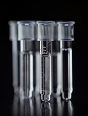 Glass Test Tubes, Close Up