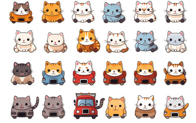 set of funny animals