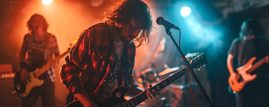 Electrifying Debut New Band Revels in the Thrill of Their First Gig Embracing the Energy of New Beginnings