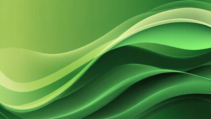 A green abstract wave background