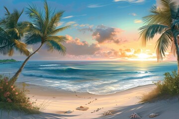 Seaside Serenade: Sunset Romance on Calm Waters
