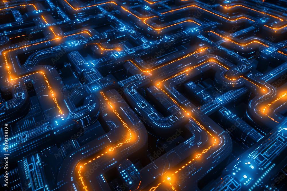 Poster a computer generated image of a circuit board