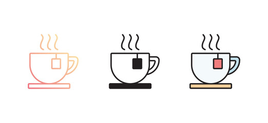Tea icon design with white background stock illustration