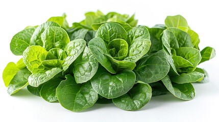 An image of a bunch of green lettuce on a white background - Powered by Adobe