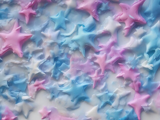 Fototapeta premium Pink and Blue Stars