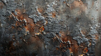 The image is showing a close up of a rusty metal surface with a lot of texture and details.