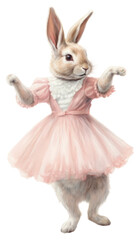 Obraz premium PNG Rabbit character ballet dancing drawing mammal animal